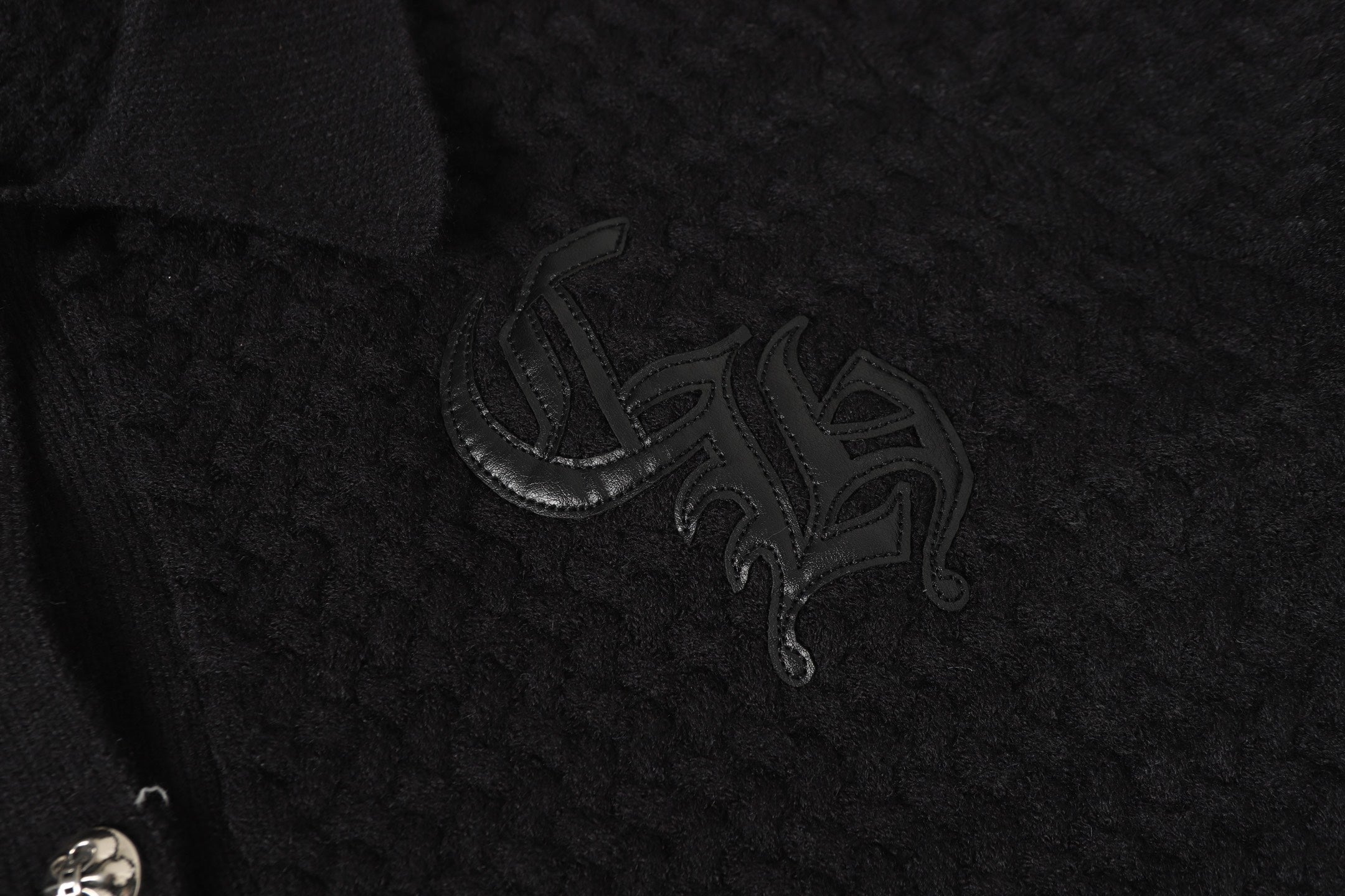 Gothic Cross Knit Cardigan - Black Grey Streetwear Jacket 904